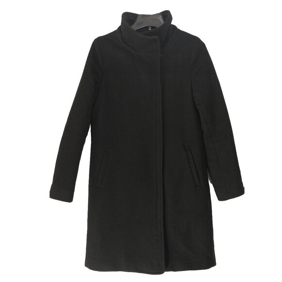 Aritzia Jackets & Blazers - Babaton Cocoon Coat Black Cashmere Wool Funnel Neck Minimal Goth Quiet Lux Coat